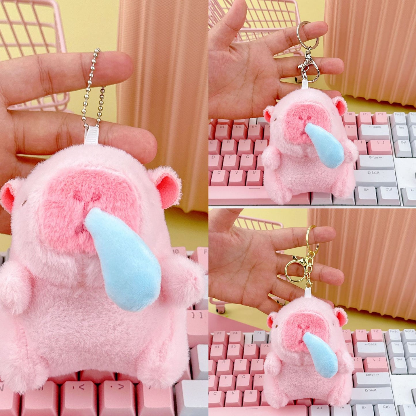 Cross-Border Capybara Mascot Backpack Small Pendant Keychain Chinese Style Zodiac Pendant Couple Ugly Doll