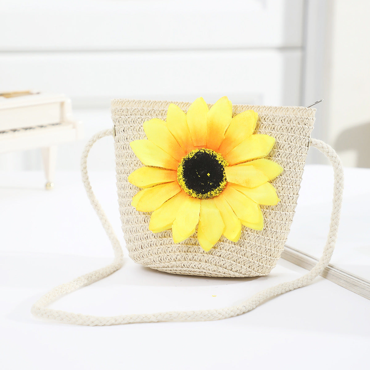 Cross-border New Children's Bag Spring and Summer New Children's Crossbody Bag Handmade Straw Satchel Travel Mini Coin Purse