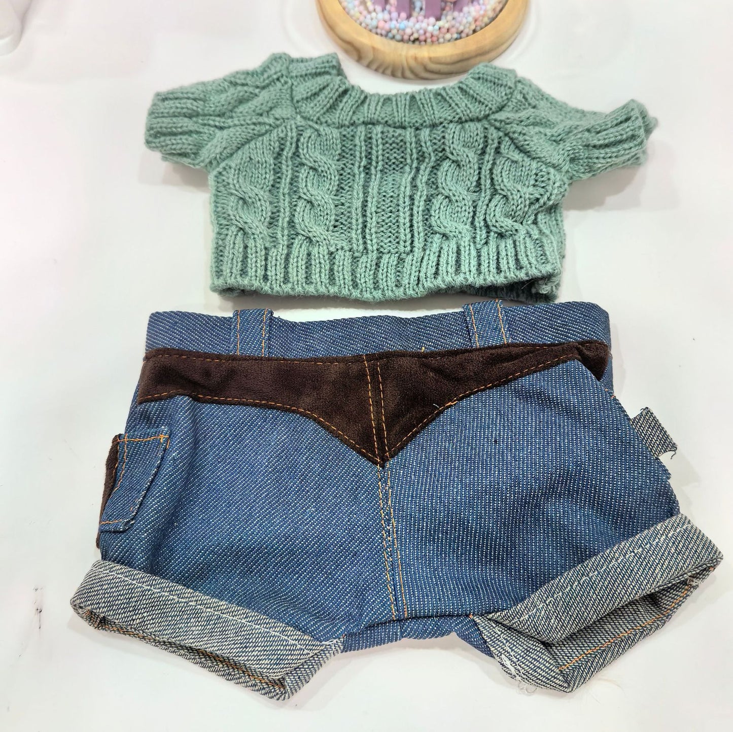 {Only Baby Clothes}25Cm Barcelona Bear Sweatshirt Toy Bear Clothes Skirt Bear Replacement Can Be Sent with Samples and Pictures