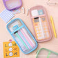 New Mesh Student Pencil Bag Transparent Simple Large-Capacity Stationery Bag Exam-Specific Student Pencil Bag Stationery Box