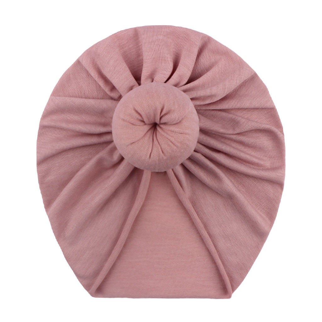 European and American New Style Baby Pullover Hat, Cute Solid Color Donut Baby Hat, Thin and Comfortable Baby Hat for All Seasons