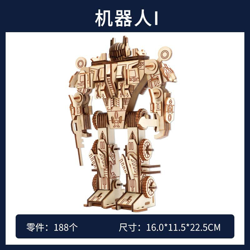 wooden three-dimensional assembled military model angel tank puzzle assembled boy wooden toy diy hut puzzle