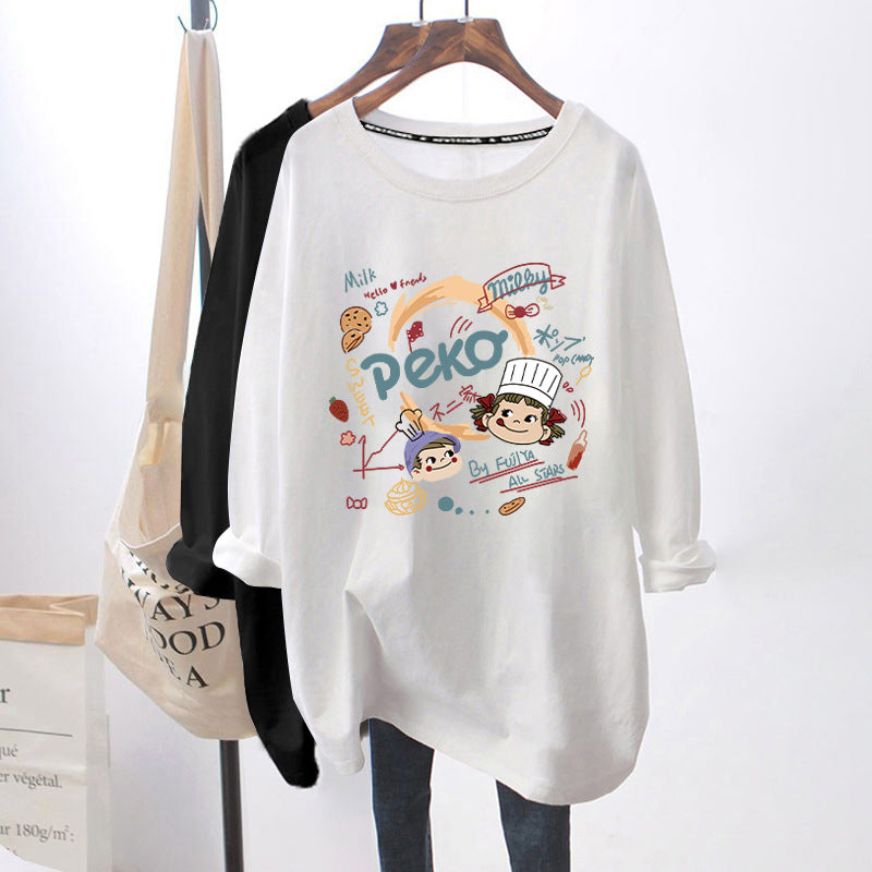 Breastfeeding Top Autumn Base Shirt Hot Mom's Out-of-the-way Breastfeeding Long-sleeved T-shirt for Spring and Autumn Postpartum Breastfeeding Clothes