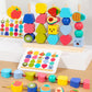 Children's Beaded Column Puzzle Educational Toy Intelligence Box Wooden Shape Matching Baby Geometric Shape Recognition