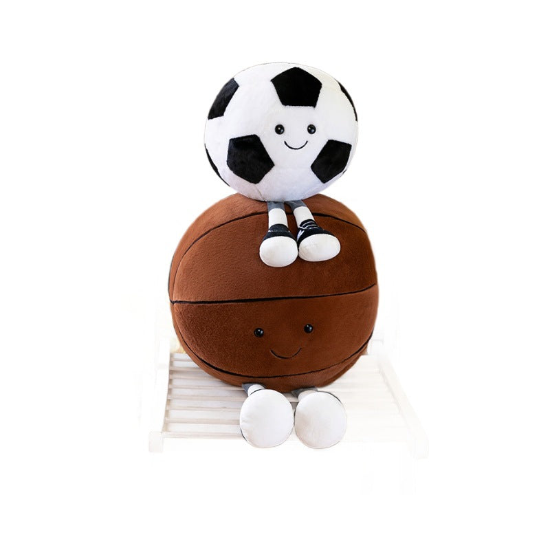 Cross-border new football doll plush toy pillow basketball doll ornaments holiday gift throw doll wholesale