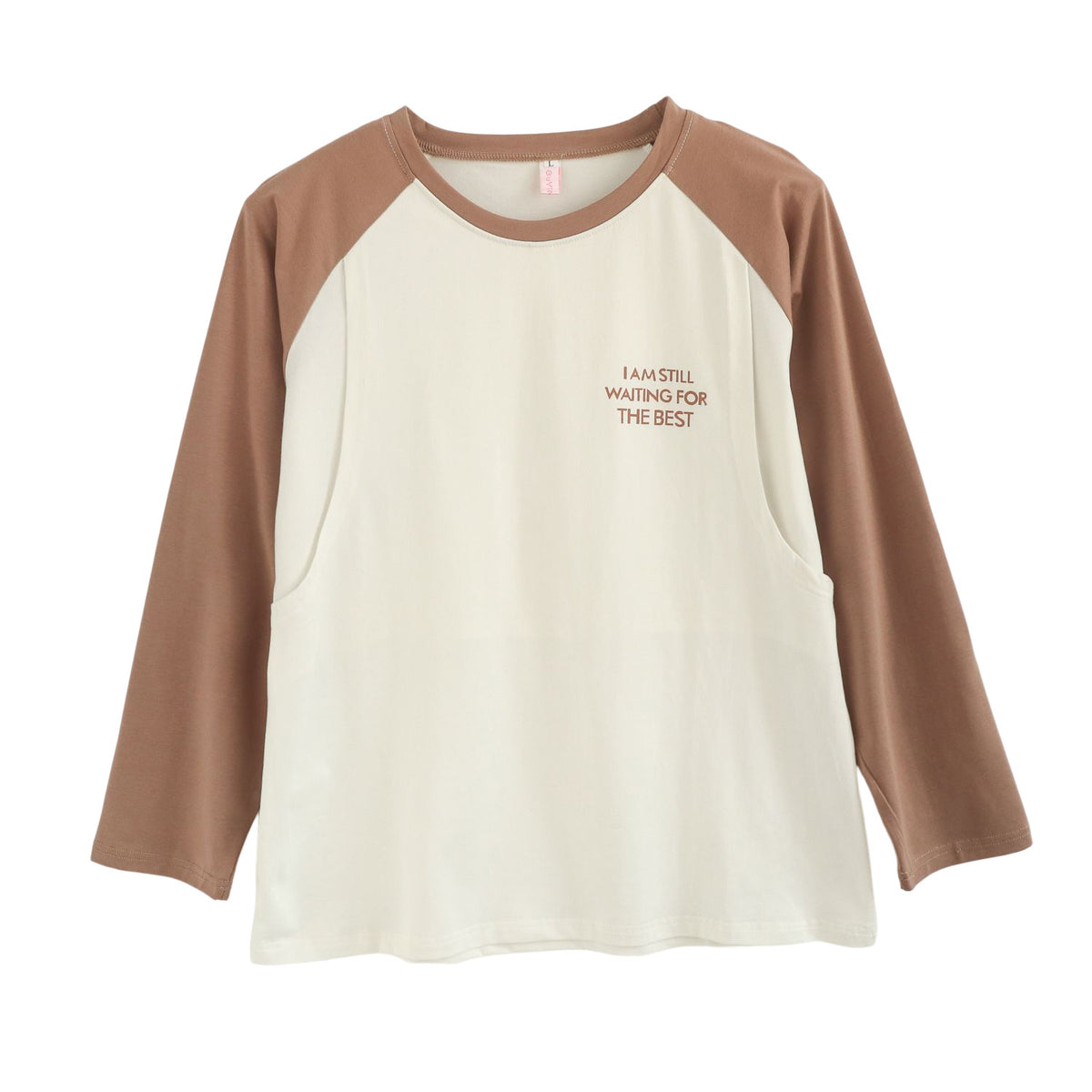 Breastfeeding Top T-Shirt Hot Mom Style Pure Cotton Outer Wear Spring and Autumn Pregnant Women's Long Sleeve Breastfeeding Moon Dress Women's Large Size