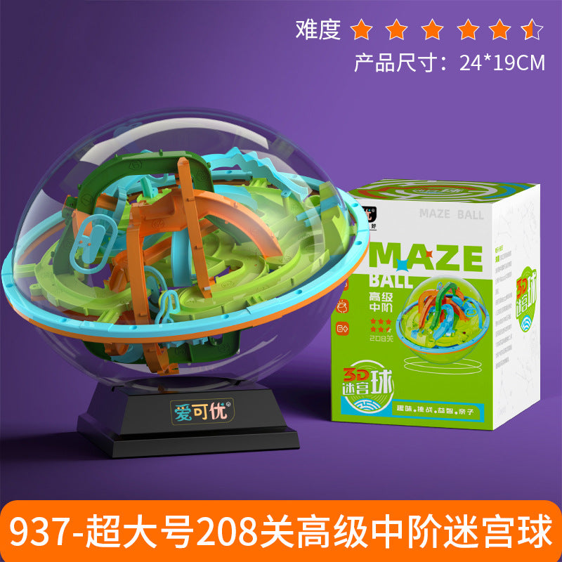 Cross-Border 3D Stereo Rubik's Cube Maze Walking Ball Toy Kidsren's Educational Play to Develop Concentration Balance Ball Maze Ball