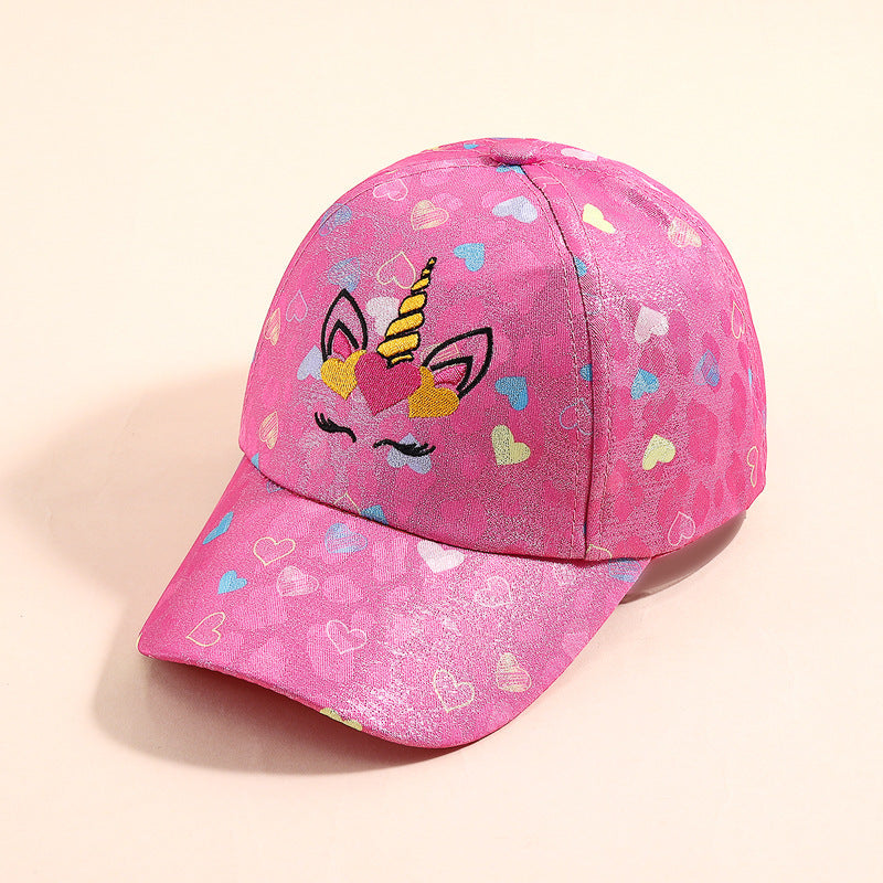 Cross-border Unicorn Children's Baseball Cap Baby Hat Spring and Autumn Festival Cross-border Foreign Trade Duck Tongue Hat