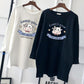 Pregnant Women's Autumn Cotton Top Mid-length Long-sleeved Loose Korean Fashion Trendy Mom's Pregnancy T-shirt Winter Base Shirt