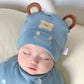 Katu Bear Infant Hat Spring & Fall 3-6-12 Months Male and Female Baby Pullover Hat Cotton 100-Day Sleeping Hat