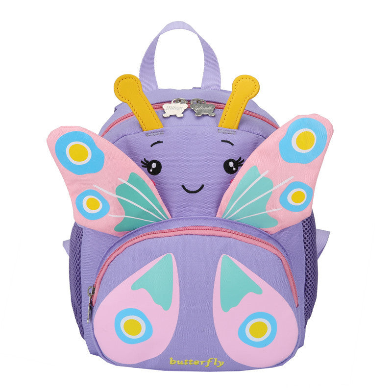 Cute Butterfly Children's backpack fashionable western style girls' schoolbag Western style versatile high-looking girl's anti-Lost Backpack