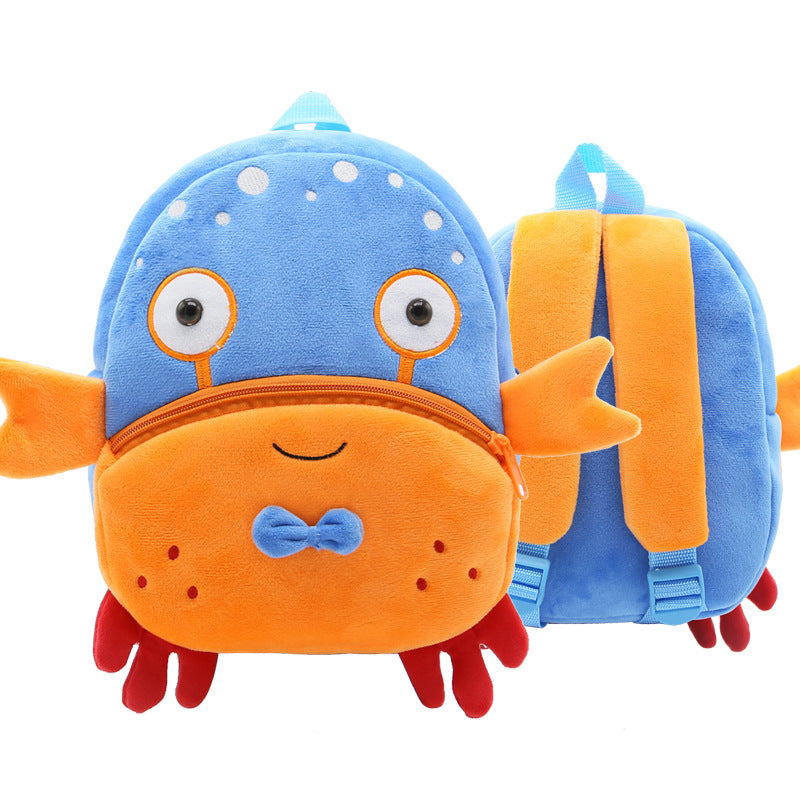 Cute Cartoon Animal Children's Backpack Stall Supply Backpack Kindergarten Plush Backpack Children's Bag Orderable Printing
