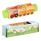 Cecpc Kidsren's Early Education Rotating Building Block Puzzle Baby Animal and Fruit Cognition Wooden Educational Toys for 1-2-3 Years Old