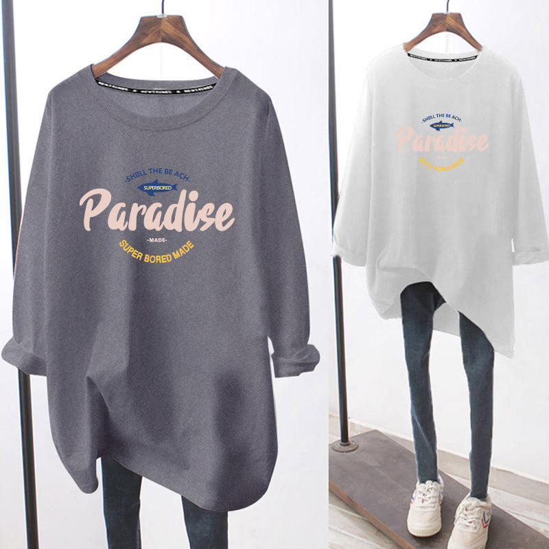 Breastfeeding Top Hot Mom Autumn and Winter Fashion Long Sleeve T-Shirt Base Shirt plus size Women's Breastfeeding Period Clothes Spring Clothes