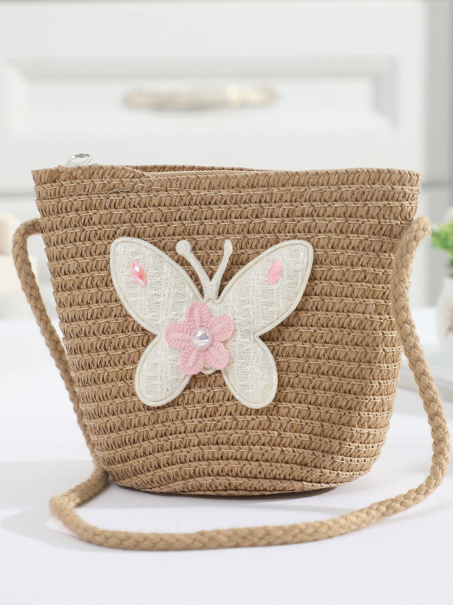 Cross-border New Children's Bag Spring and Summer New Children's Crossbody Bag Handmade Straw Satchel Travel Mini Coin Purse