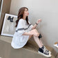 Pregnant Women's Summer T-shirt Top Women's T-shirt Fashionable Summer Thin Short-sleeved Summer Base Shirt Mid-length dress Women