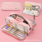 Japanese and Korean Double-Layer Pencil Case for Elementary, Middle, and High School Students, Cross-Border Oxford Cloth Multifunctional Creative Stationery Pencil Case a