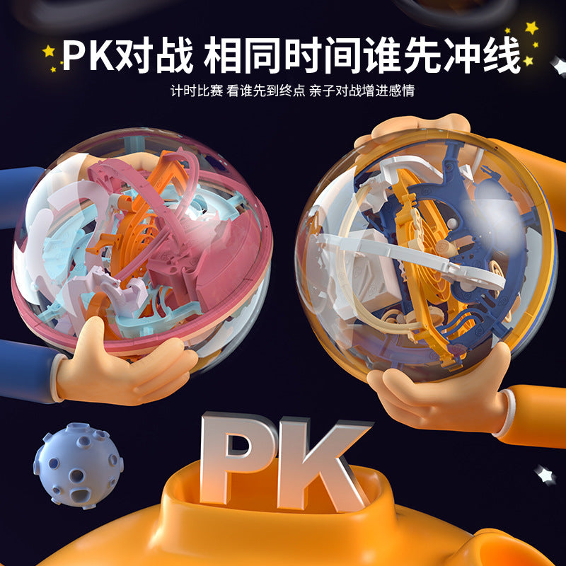 Cross-Border 3D Stereo Rubik's Cube Maze Walking Ball Toy Kidsren's Educational Play to Develop Concentration Balance Ball Maze Ball