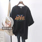 Breastfeeding Clothes Summer Outgoing Fashion Mid-length T-shirt Breastfeeding Top Side Opening Temperament Hot Mom Breastfeeding Clothes