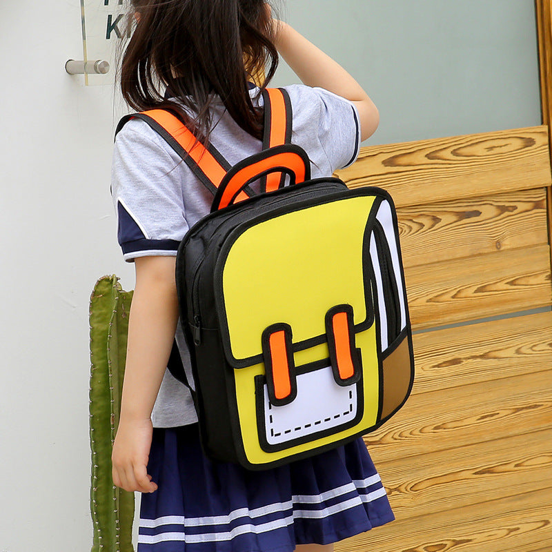 2025 New Primary School Student Schoolbags, Large-Capacity Personalized Backpacks for Boys and Girls, Trendy and Fashionable Three-Dimensional Kindergarten Schoolbags