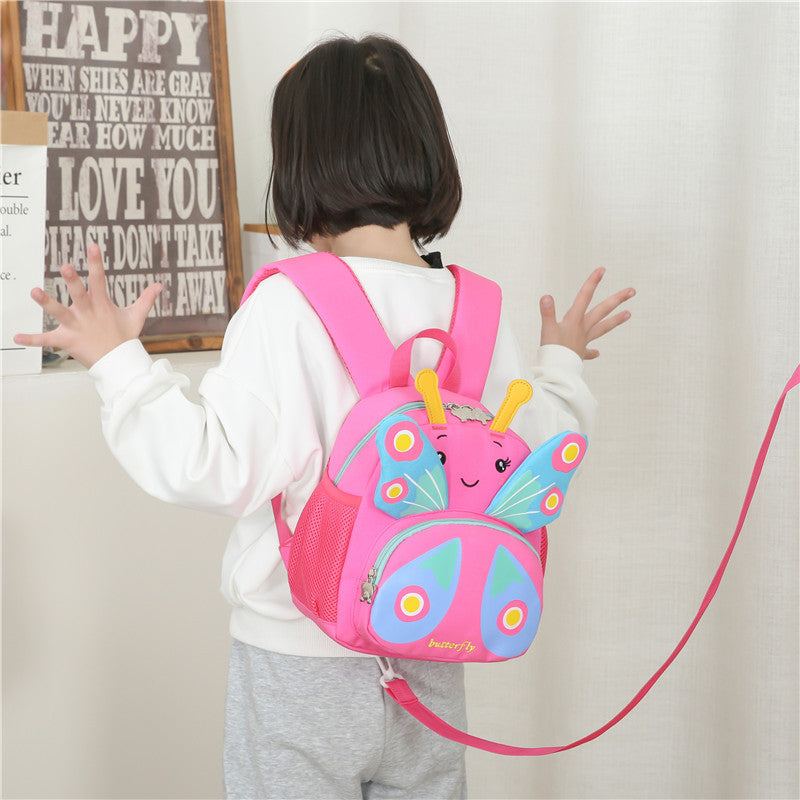 Cute Butterfly Children's backpack fashionable western style girls' schoolbag Western style versatile high-looking girl's anti-Lost Backpack