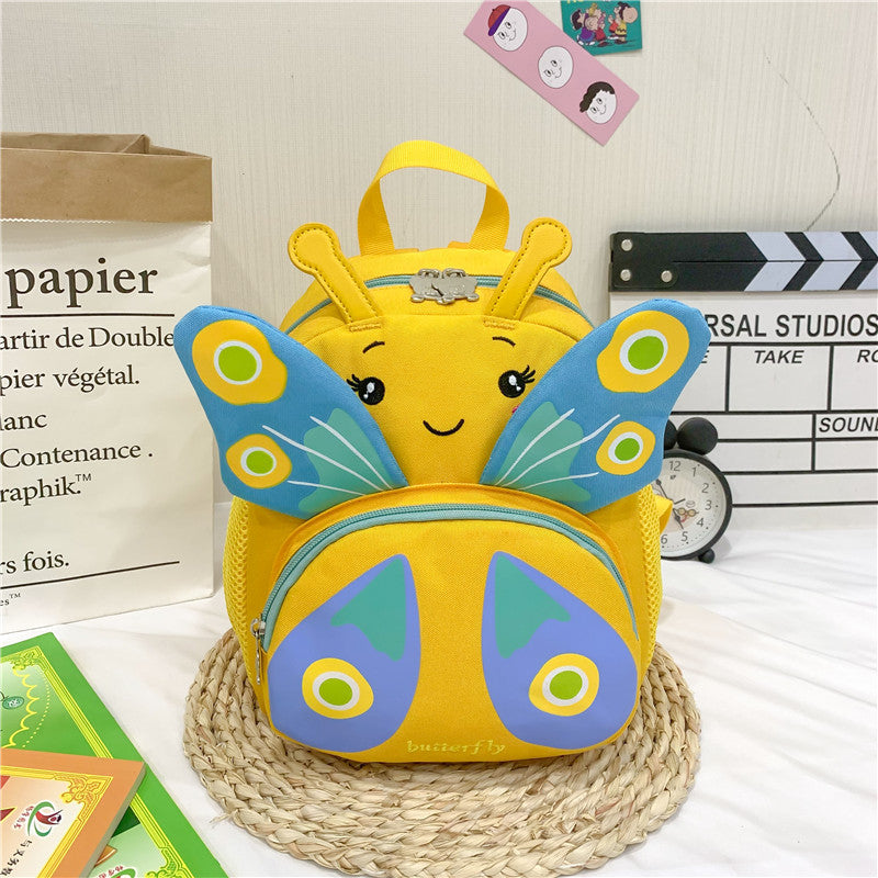 Cute Butterfly Children's backpack fashionable western style girls' schoolbag Western style versatile high-looking girl's anti-Lost Backpack