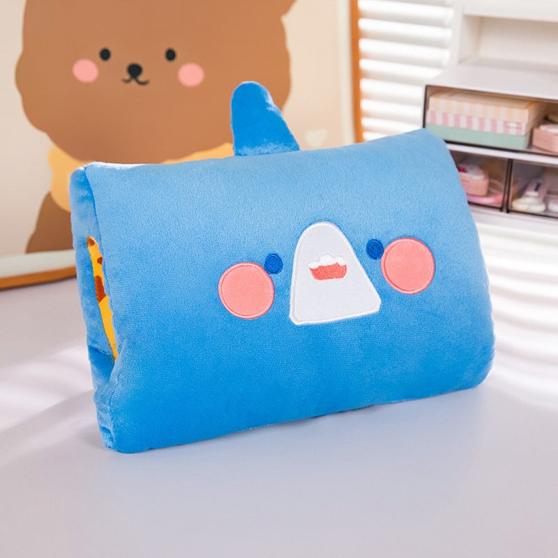 Cartoon winter warm hand pillow can be inserted cute plush toy doll pillow learn girls warm hand doll