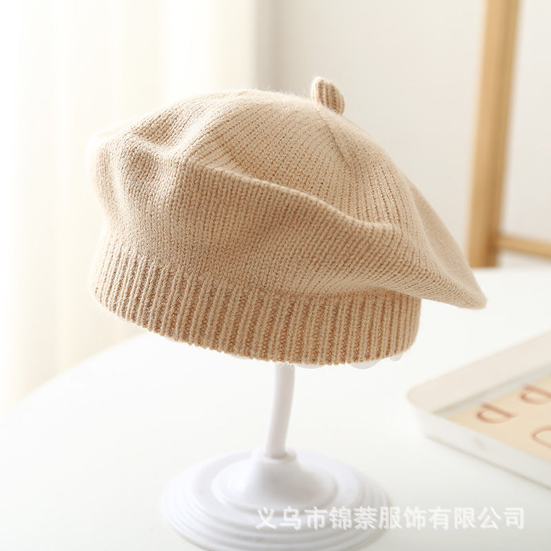 Super Cute Beret Baby Pullover Hat Spring and Autumn Thin Children's Sun Hat Boy's Baby's Fetal Hat Girls' Cute