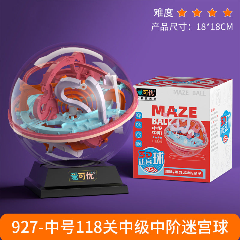Cross-Border 3D Stereo Rubik's Cube Maze Walking Ball Toy Kidsren's Educational Play to Develop Concentration Balance Ball Maze Ball
