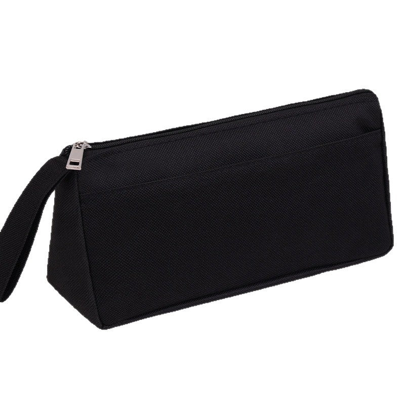 Oxford Cloth Double-Layer Pencil Case, Stylish and Stain-Resistant Stationery Bag for Elementary School Students, Simple Storage with Logo Printing