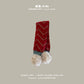 Qiunan Kidsren's Scarf Red New Year's Christmas Festive Warm Knitted Scarf Winter Windproof Neck Cover for Boys and Girls