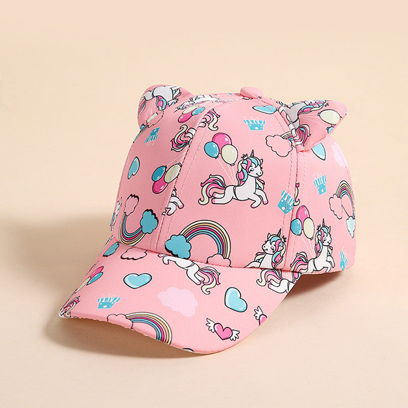 Cross-border Unicorn Children's Baseball Cap Baby Hat Spring and Autumn Festival Cross-border Foreign Trade Duck Tongue Hat