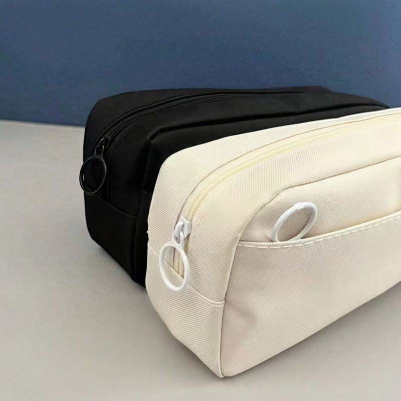 Double-Layer Large-Capacity Oxford Cloth Pencil Case Blank Pencil Case Primary School Student Pencil Case DIY Stationery Bag