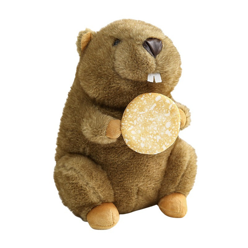 Simulated Groundhog Plush Toy Screaming Mouse Pillow Doll Cute Doll Girls Birthday Ornament Gift