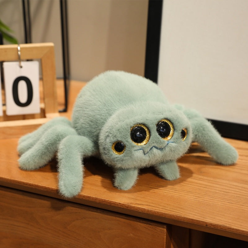 Simulated Spider Plush Toy Doll Bag Pendant Keychain Cute Little Spider Doll Funny Birthday Gift