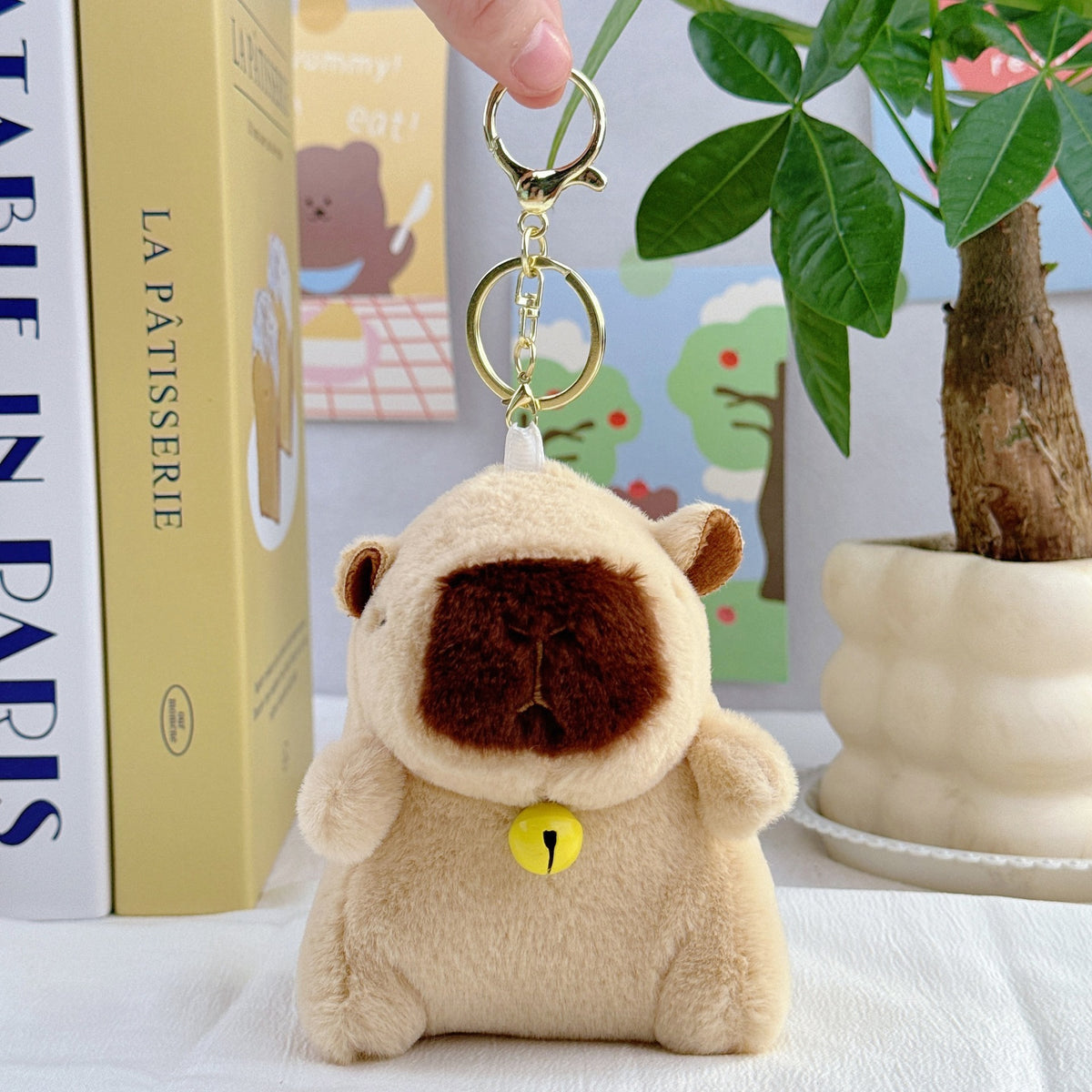Internet Popular Cute Cute Cappibala Pendant Plush Toy Doll Capybara Bag Pendant Keychain Doll Doll