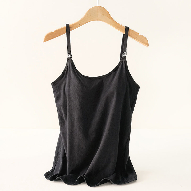 2025 New Style Breastfeeding Cotton Camisole for Pregnant Women with Chest Pad for Pregnant Women in Summer