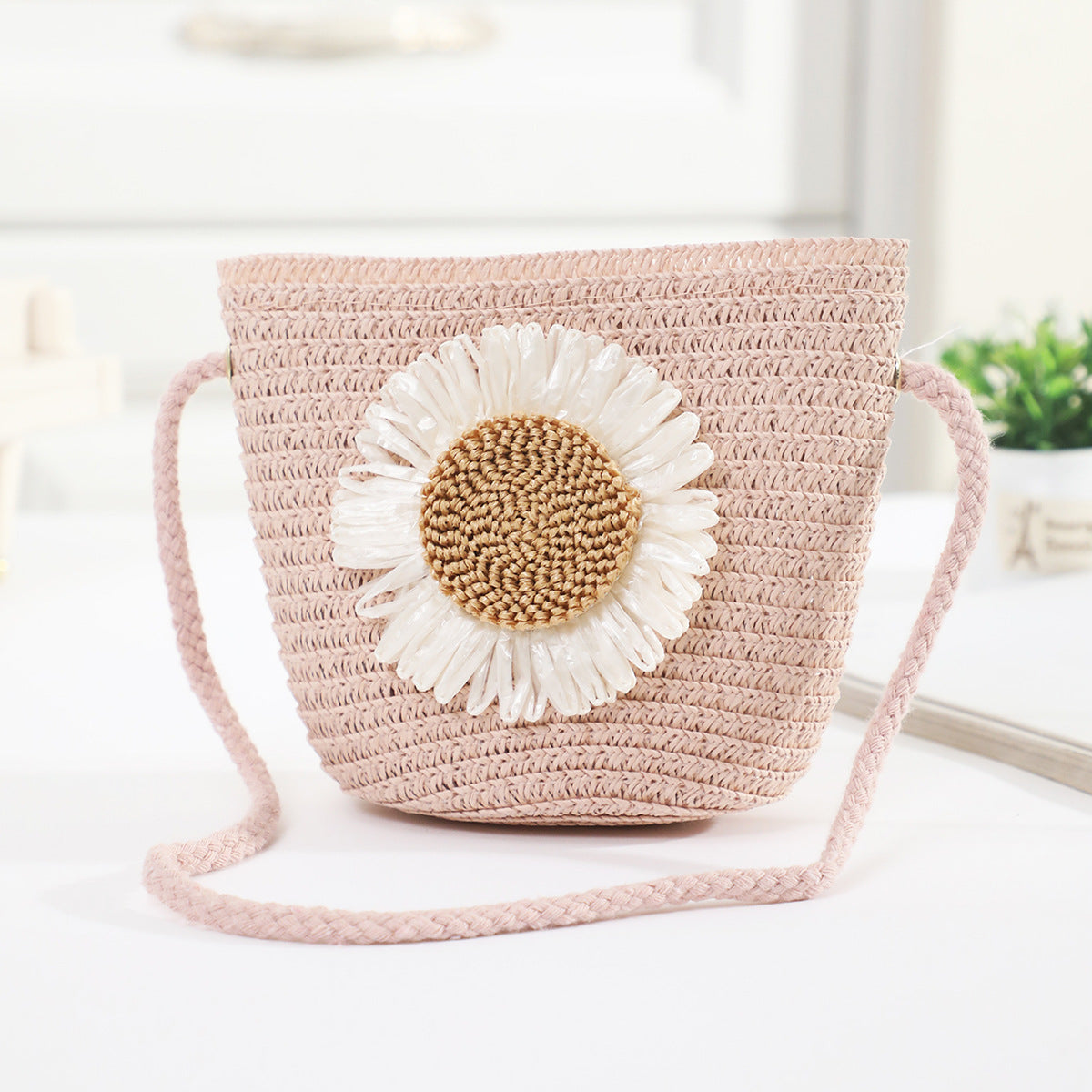 Cross-border New Children's Bag Spring and Summer New Children's Crossbody Bag Handmade Straw Satchel Travel Mini Coin Purse