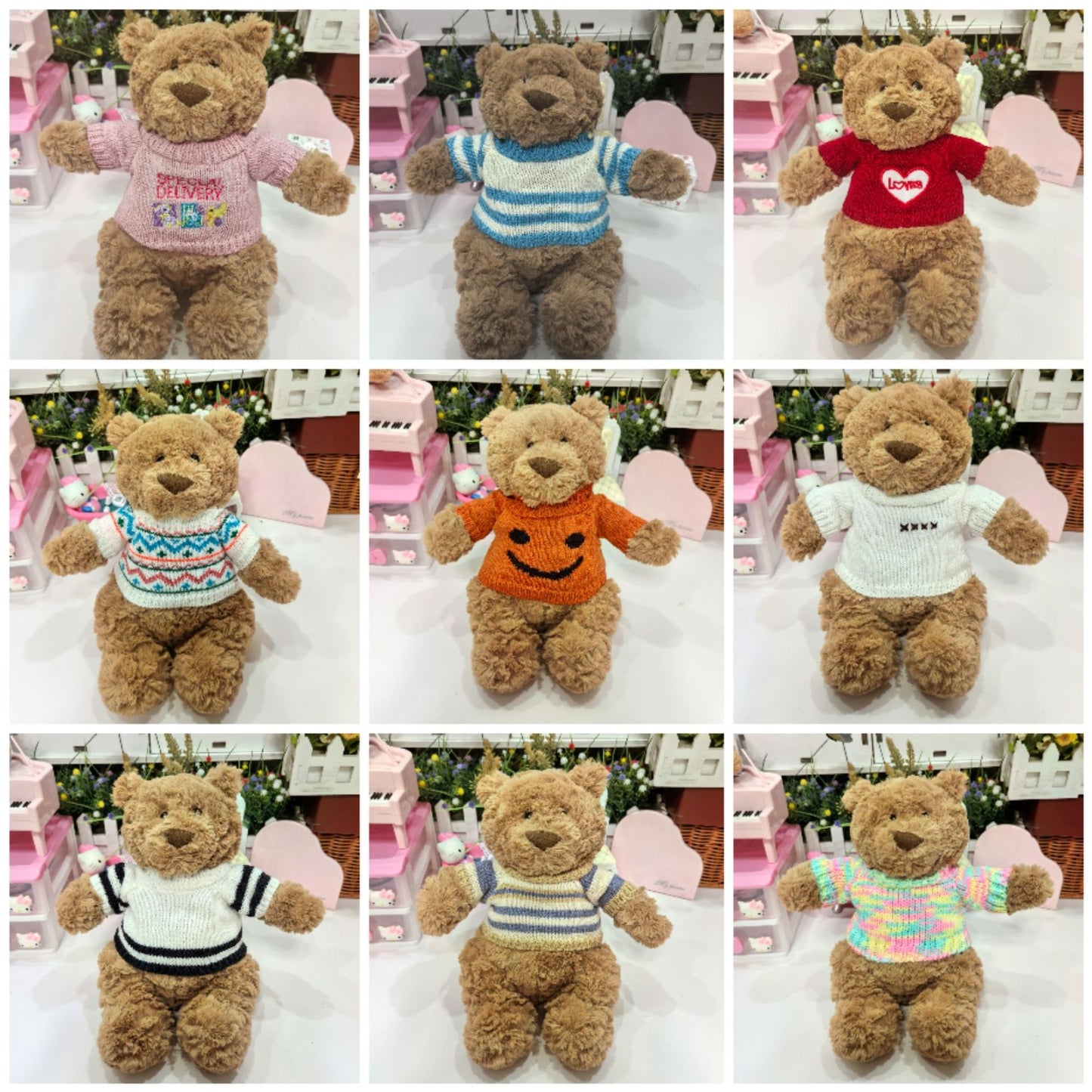 {Only Baby Clothes}25Cm Barcelona Bear Sweatshirt Toy Bear Clothes Skirt Bear Replacement Can Be Sent with Samples and Pictures