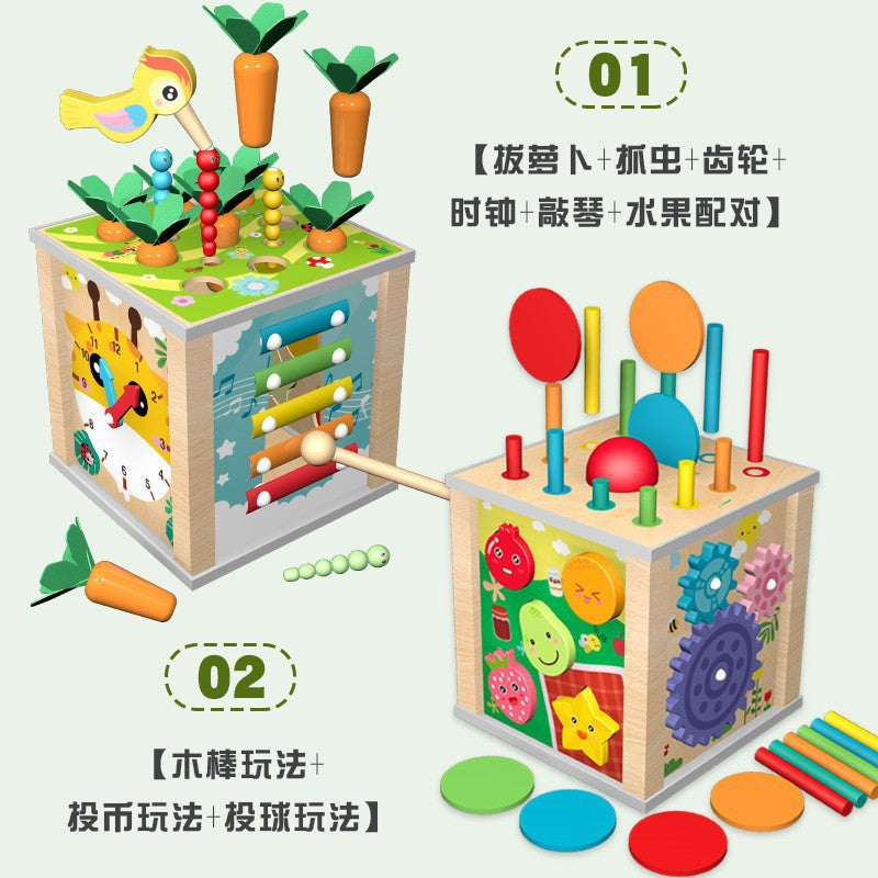 Children's Educational Bead Toys Kindergarten Students Early Education Matching Montessori Teaching Aids Shape Cognitive Beaded Treasure Box