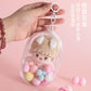 10cm13cm baby out walking baby bag pvc transparent bag star doll should aid cotton doll display storage bag
