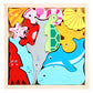 Cross-Border Children's Wooden Three-Dimensional Hexagonal Puzzle Animal Transportation Puzzle Building Blocks Early Education Educational Toys