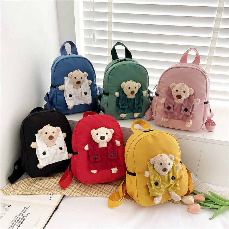Kindergarten School Bag Cartoon Bear Unisex Backpack 2026 New Korean Style Trendy Children's Backpack Gift Bag Wholesale