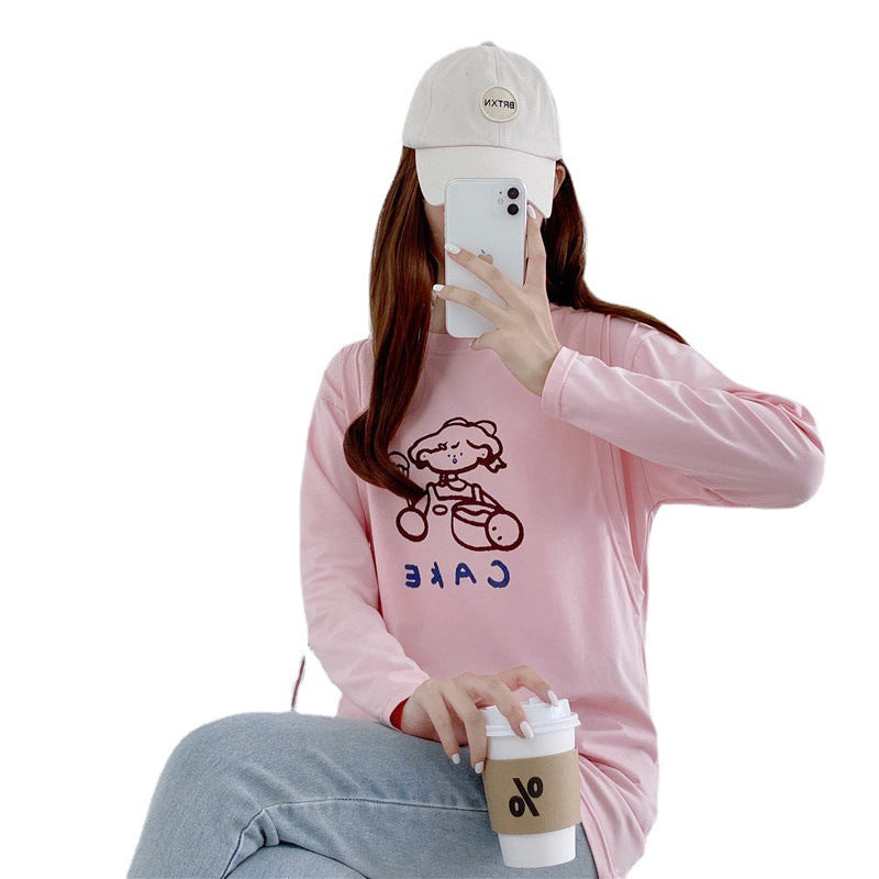 Maternity and nursing clothes autumn and winter postpartum wear long sleeve T-shirt fashion nursing clothes go out spring and autumn top