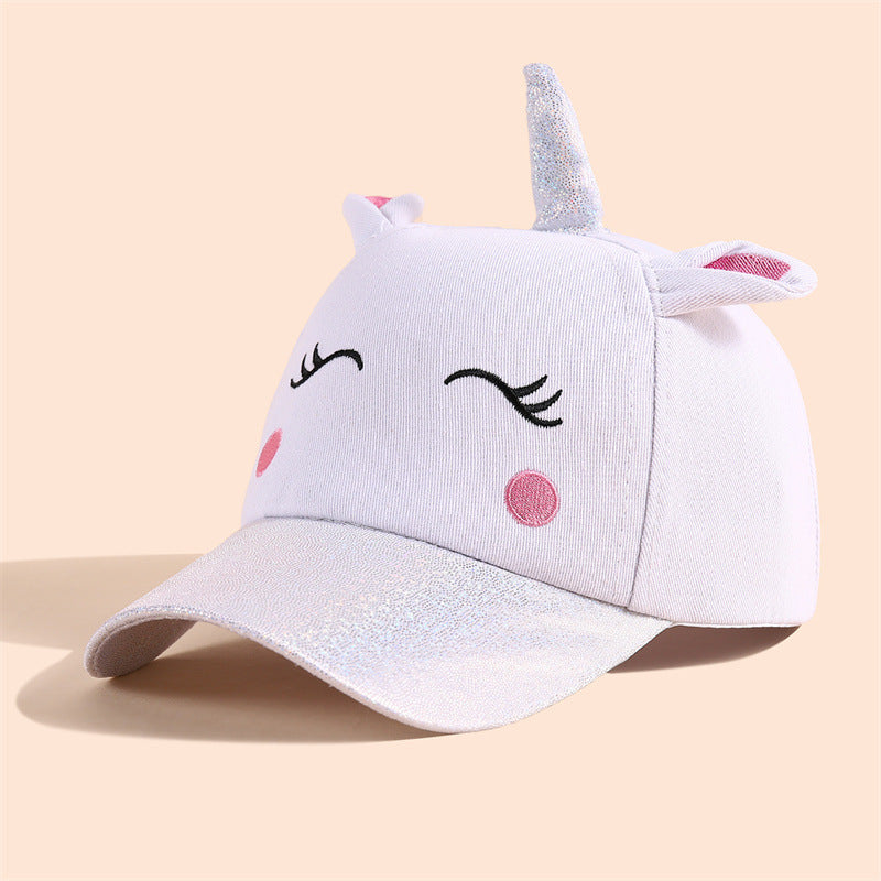 Cross-border Unicorn Children's Baseball Cap Baby Hat Spring and Autumn Festival Cross-border Foreign Trade Duck Tongue Hat