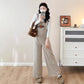 fleece-lined pregnant women's suspenders for autumn and winter 2024 new fashion outro simple loose casual adjustable jumpsuit