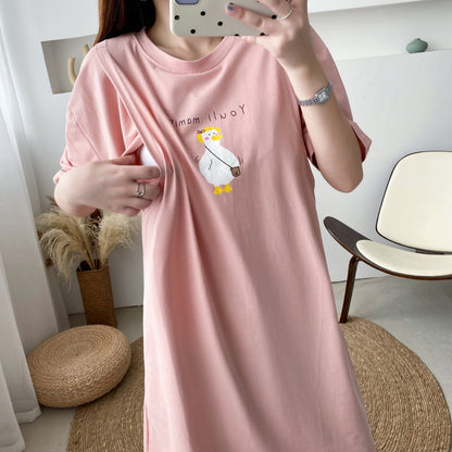 Breastfeeding dress Summer T-shirt Long Postpartum Breastfeeding Clothes Top Out Hot Mom Summer Breastfeeding Clothes