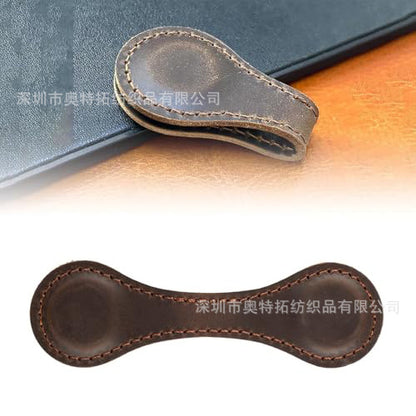 European-Style Retro Genuine Leather Magnetic Bookmarks, Creative Magnetic Planner Markers, Student Reading Page Clips, Magnetic Bookmarks