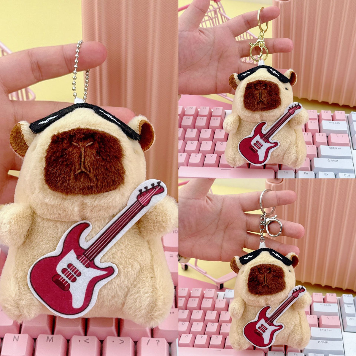 Cross-Border Capybara Mascot Backpack Small Pendant Keychain Chinese Style Zodiac Pendant Couple Ugly Doll