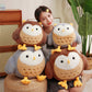 Cute and Cute Round Owl Doll Plush Toy Children's Companion Comfort Cloth Doll Girl's Birthday Gift
